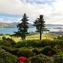 Expansive views clear to Portobello Bay can be seen on a clear day from the top of Larnach Castle.